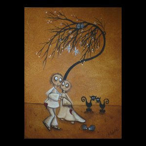 We Could Have Danced .. A Whimsical Creeper Art Painting